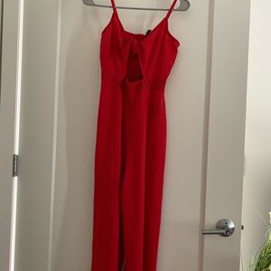 H&M red jumpsuit